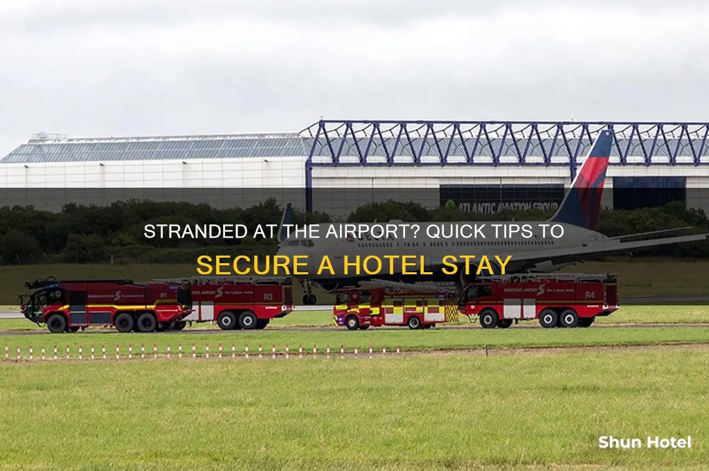 how to get a hotel when stuck at the airport