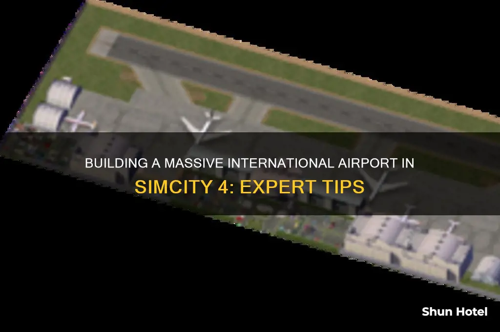 how to get a large international airport in simcity 4