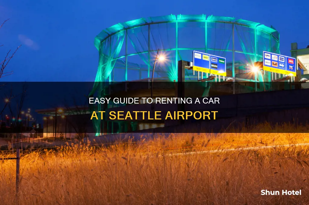 how to get a rental car at seattle airport