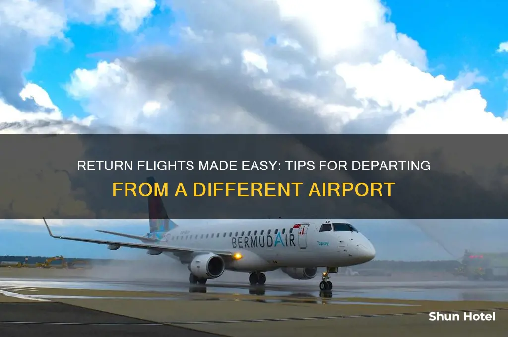 how to get a return flight from a different airport