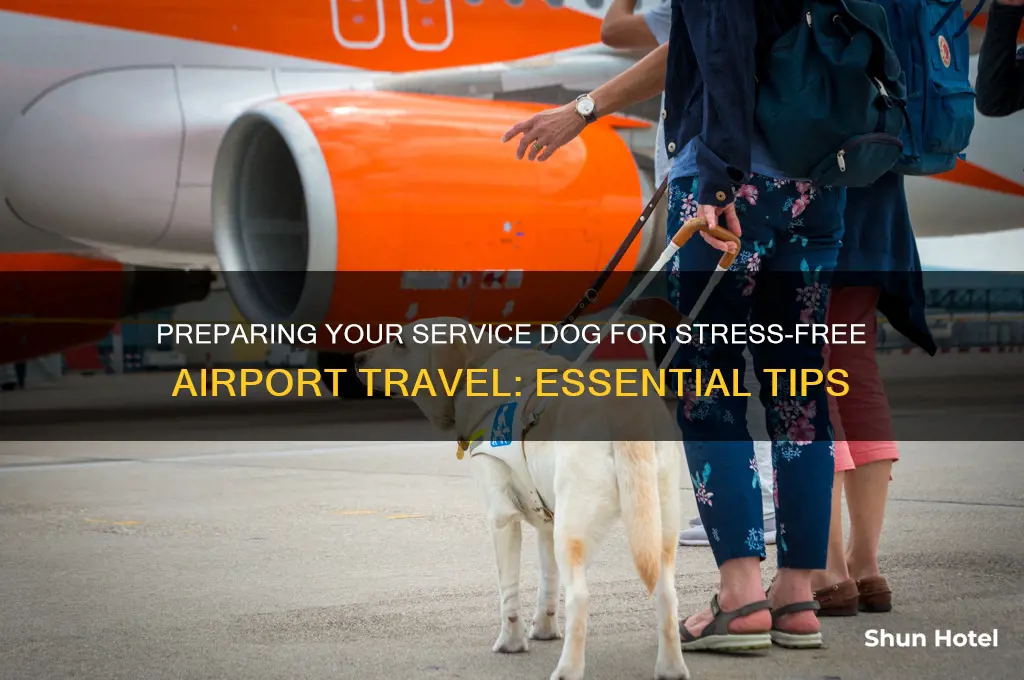 how to get a service dog ready for airport