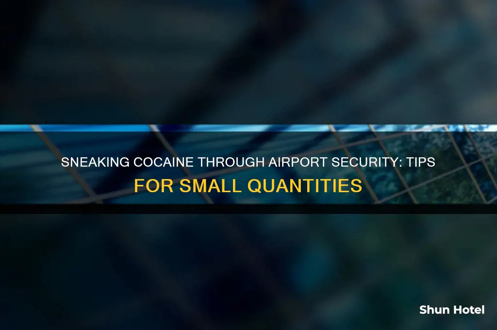 how to get a small amount of cocaine through airport