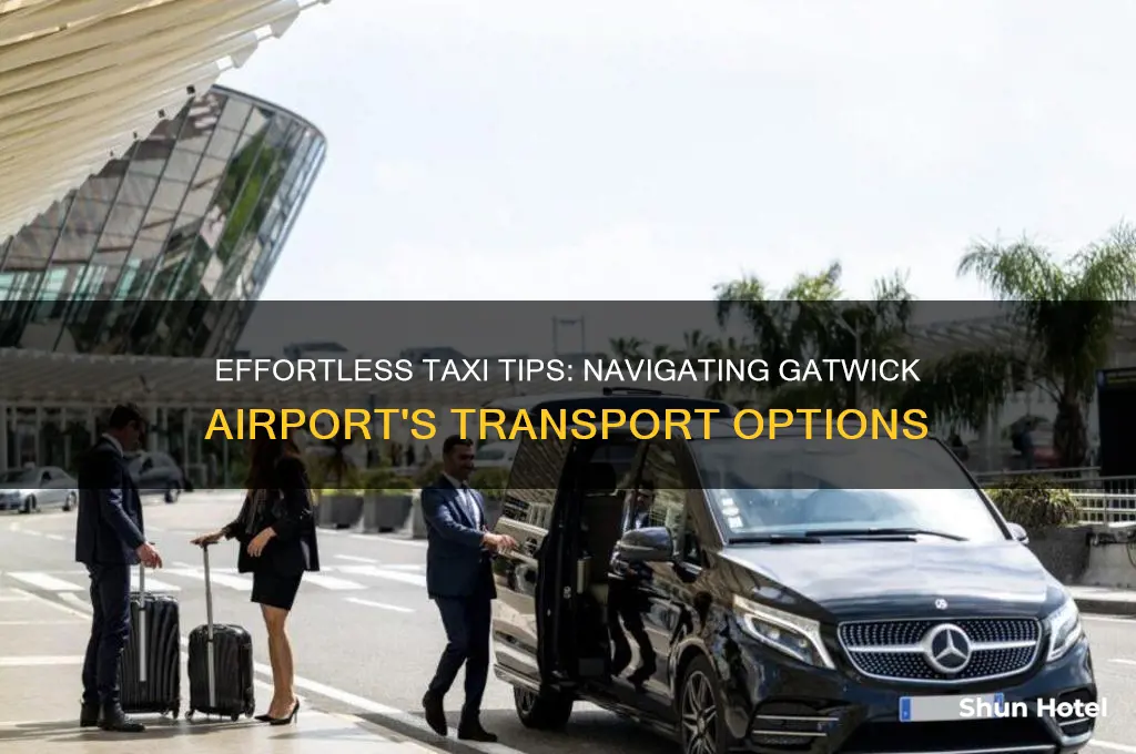 how to get a taxi at gatwick airport