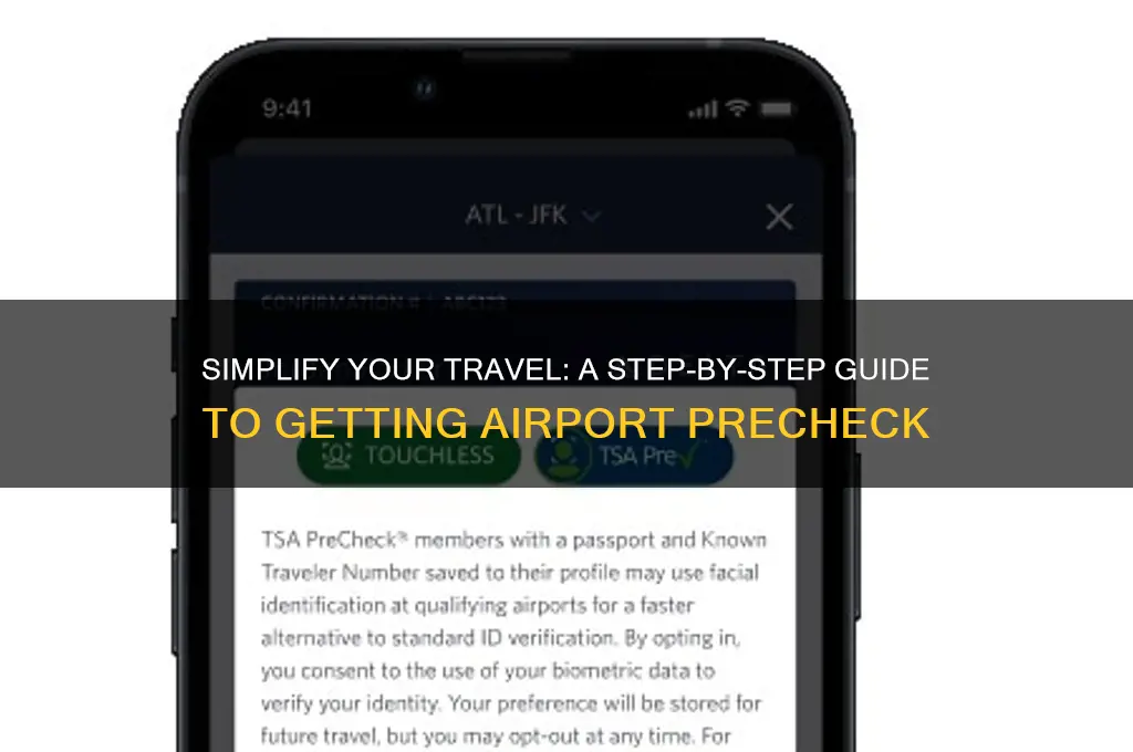 how to get airport precheck