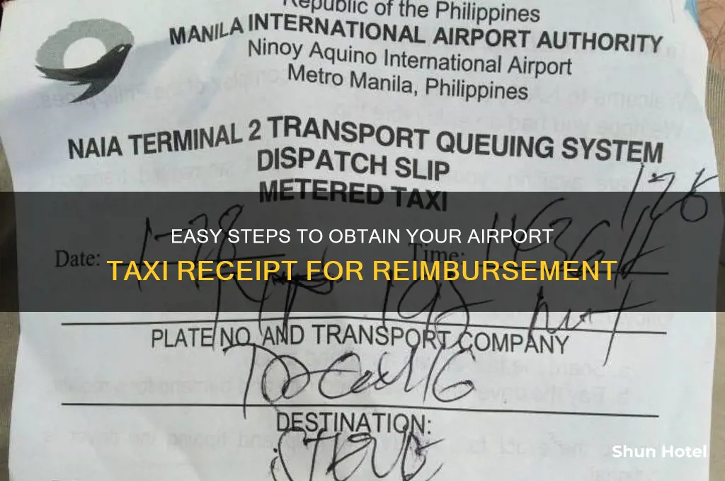 how to get airport taxi bill