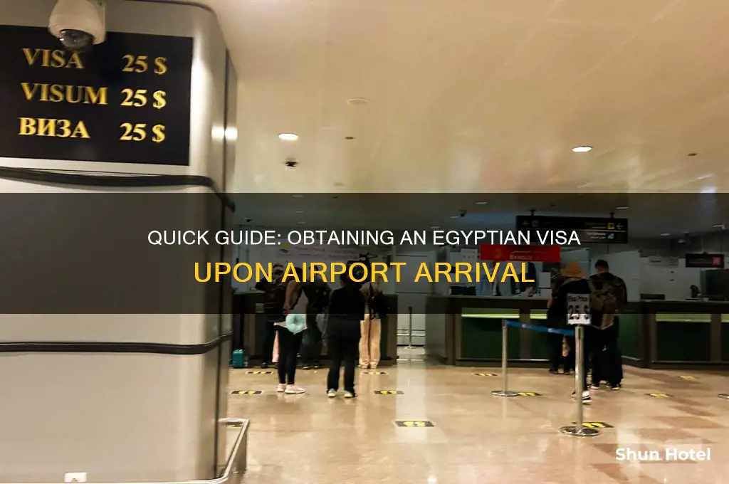 how to get an egyptian visa at the airport