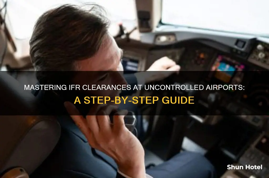 how to get an ifr clearance at an uncontrolled airport