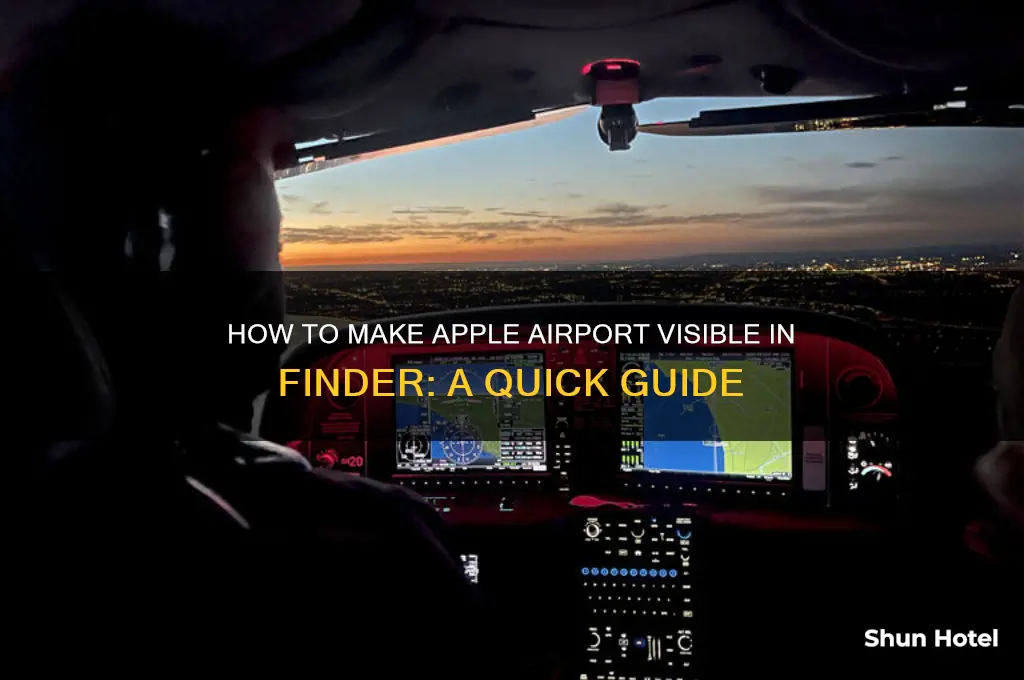 how to get apple airport to show in finder