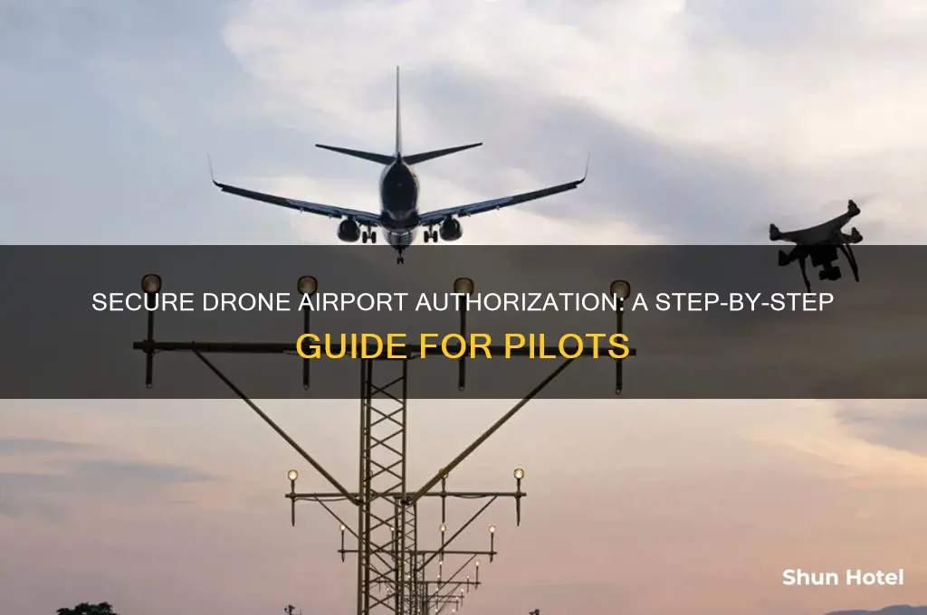 how to get authorization to fly drone near airport