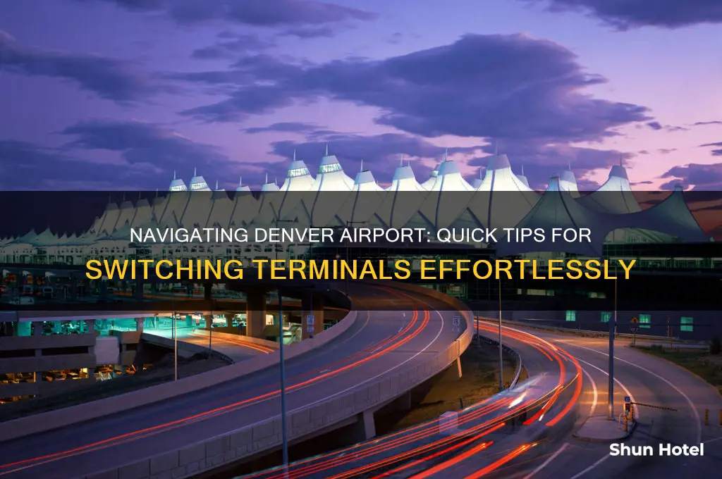 how to get between terminals at denver airport