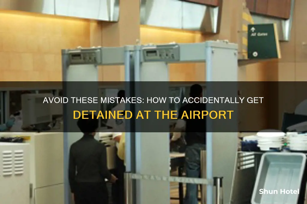 how to get detained at a airport