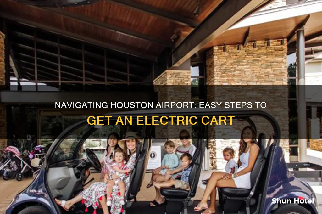 how to get electric cart houston airport