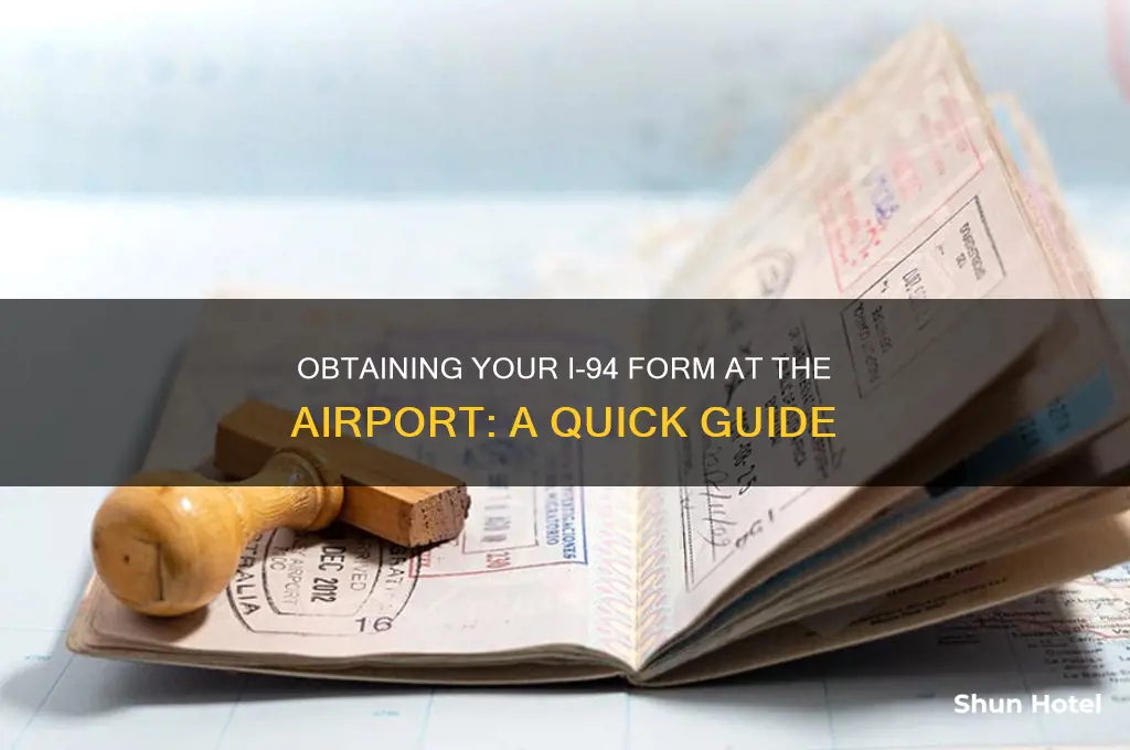 how to get form i 94 at airport