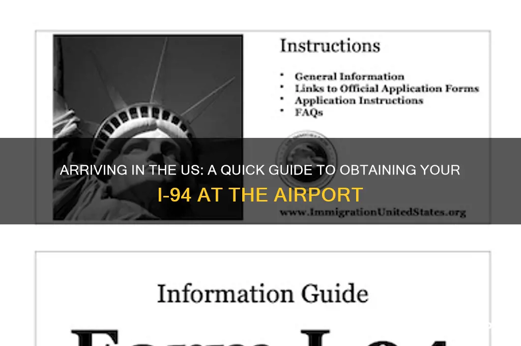 how to get form i94 at airport