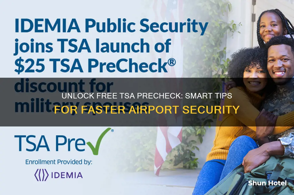 how to get free tsa precheck at the airport