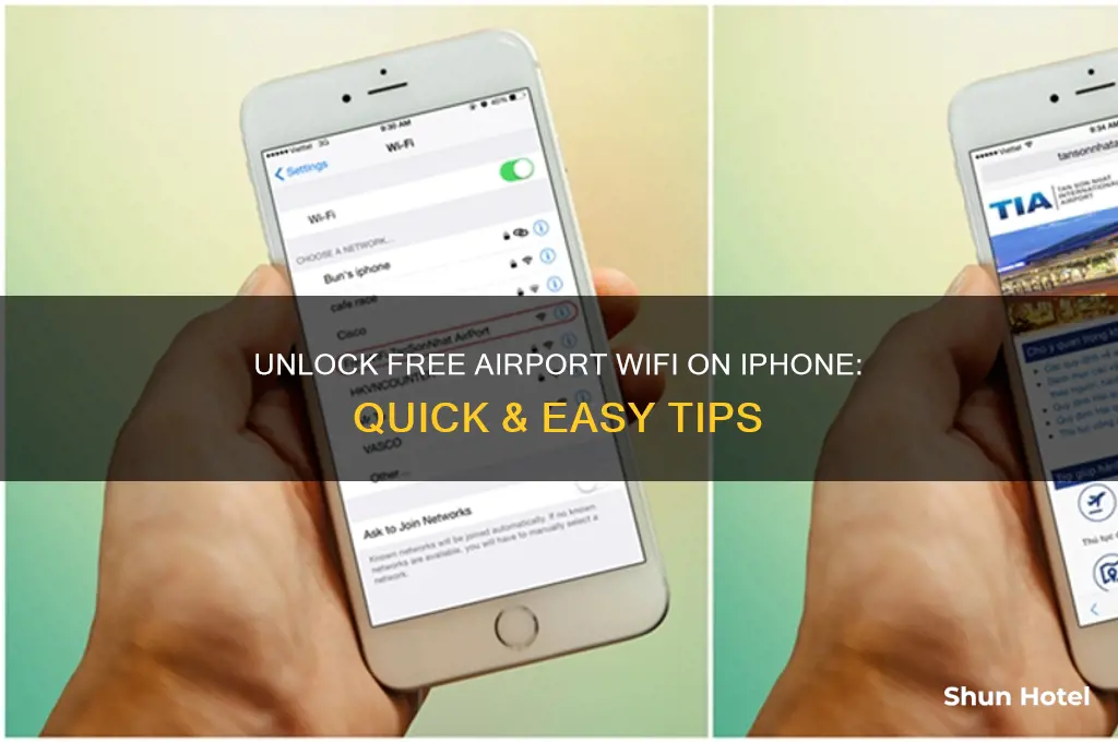 how to get free wifi at airport on iphone