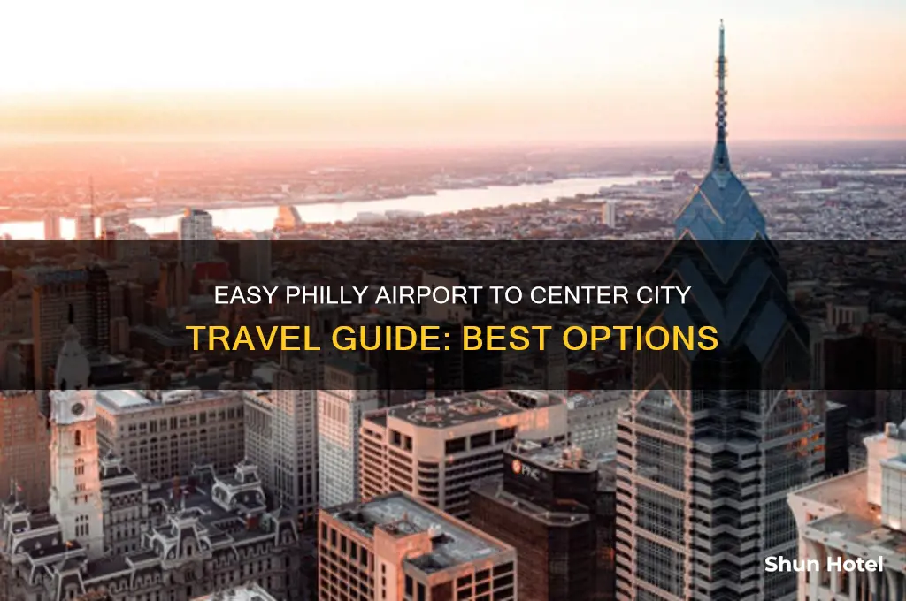 how to get from airport in philly to center citry