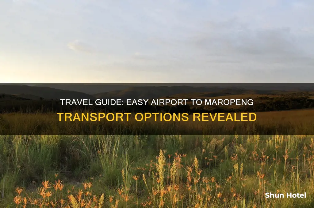 how to get from airport to maropeng