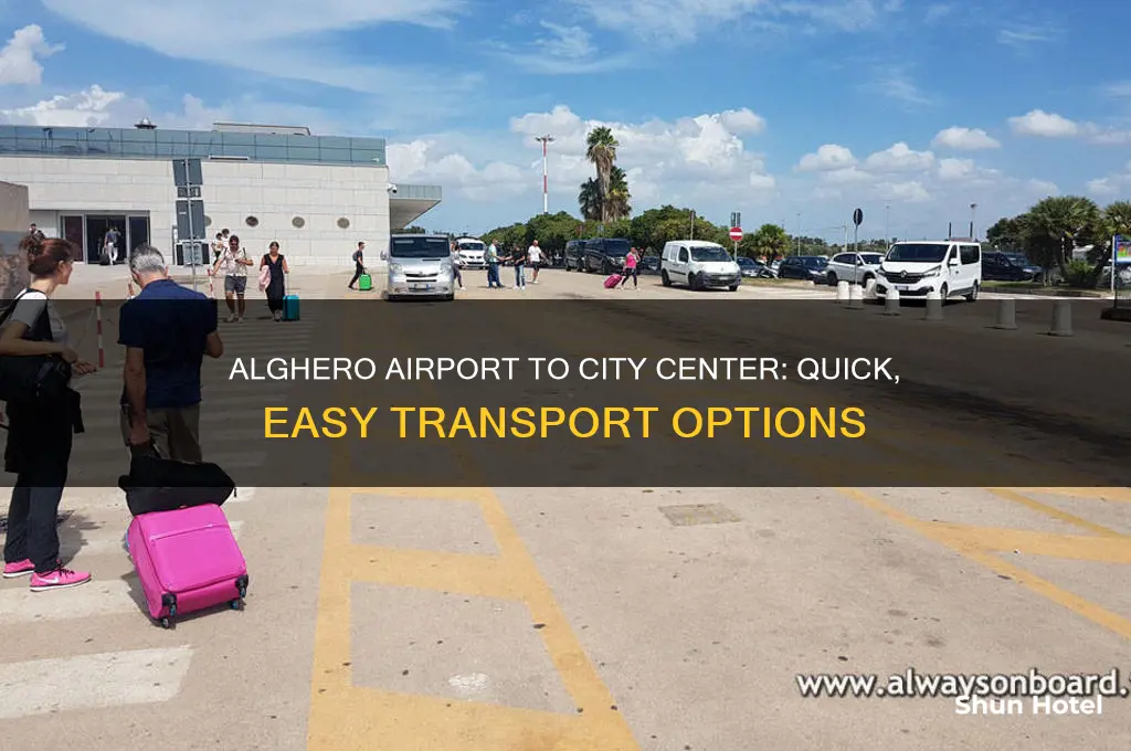 how to get from alghero airport to city center