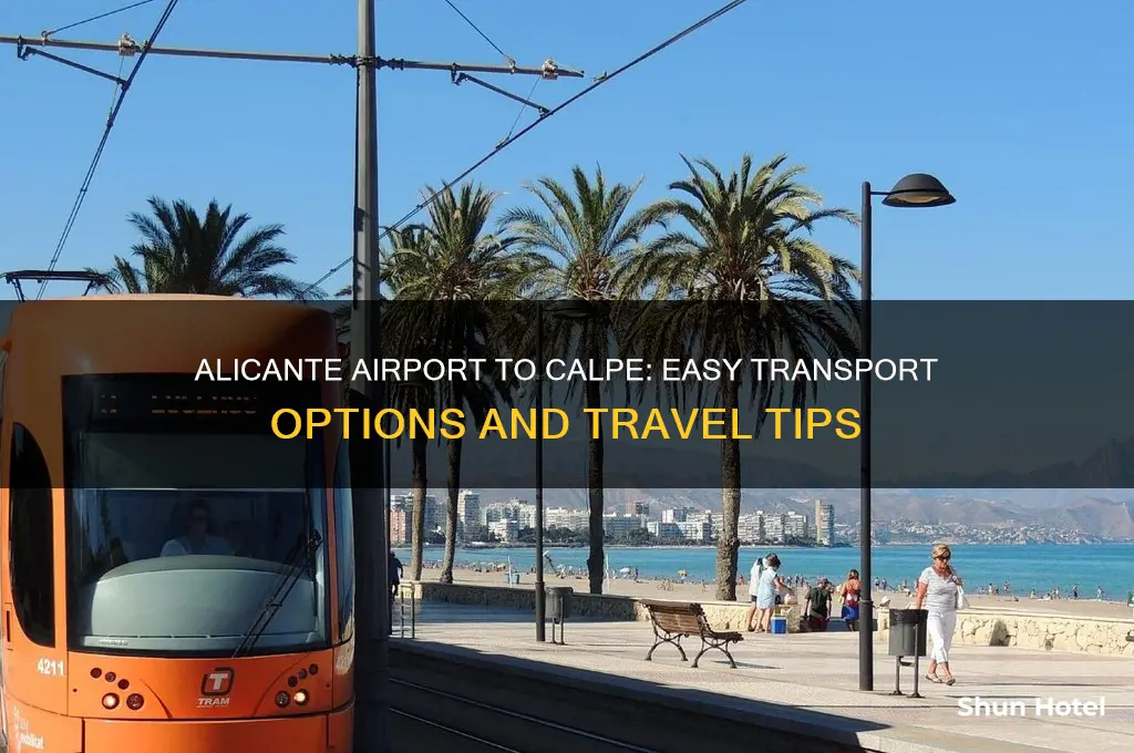 how to get from alicante airport to calpe