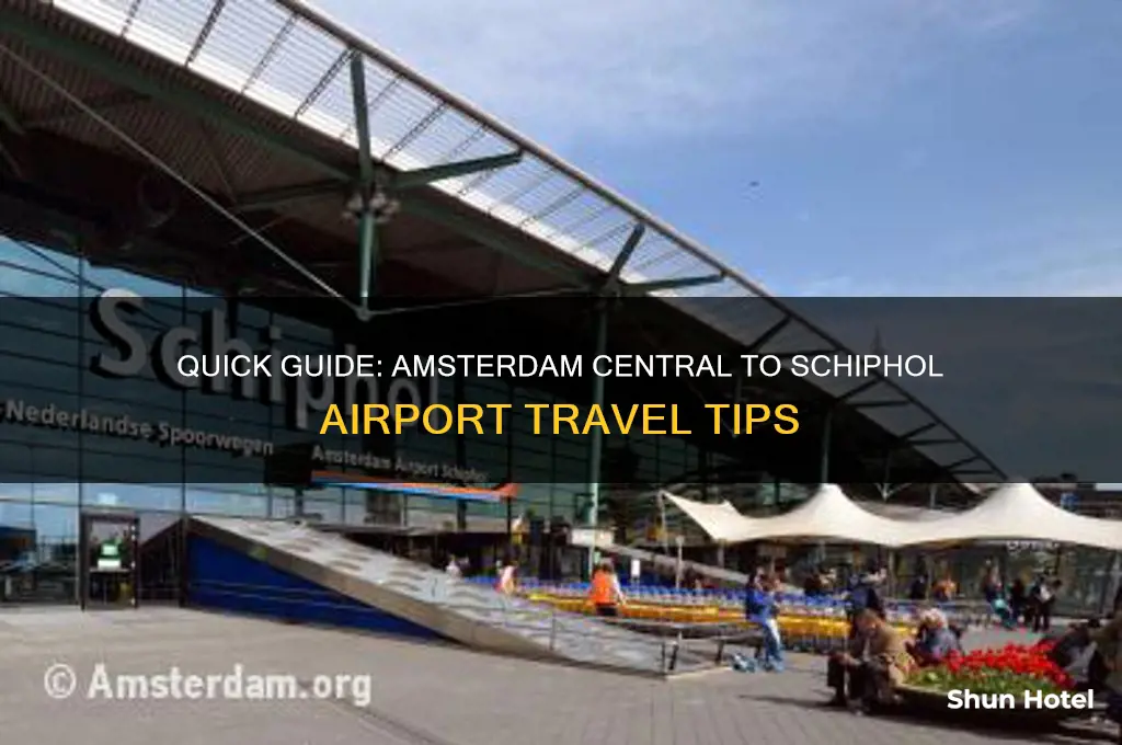 how to get from amsterdam central station to schiphol airport