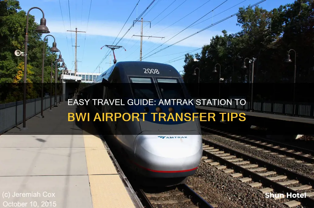 how to get from amtrak station to bwi airport