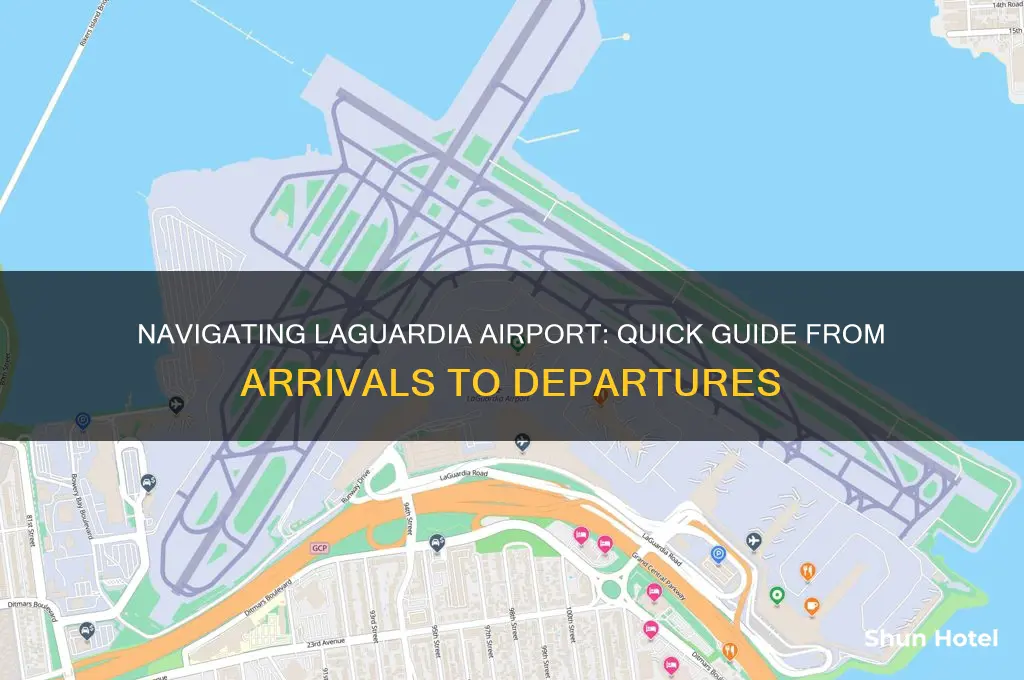 how to get from arrivials to departures at laguardia airport