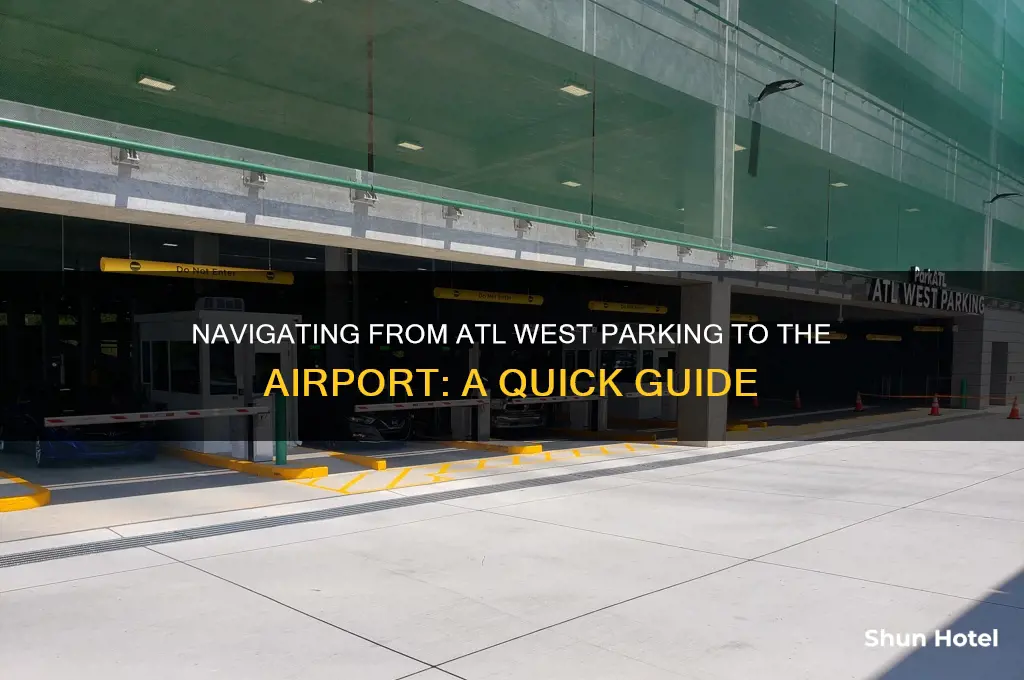 how to get from atl west parking to airport