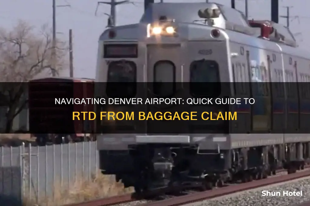 how to get from baggage claim to rtd denver airport