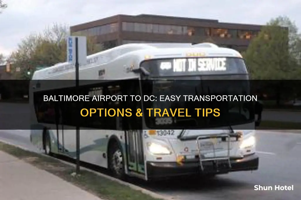 how to get from balitmore airport to dc
