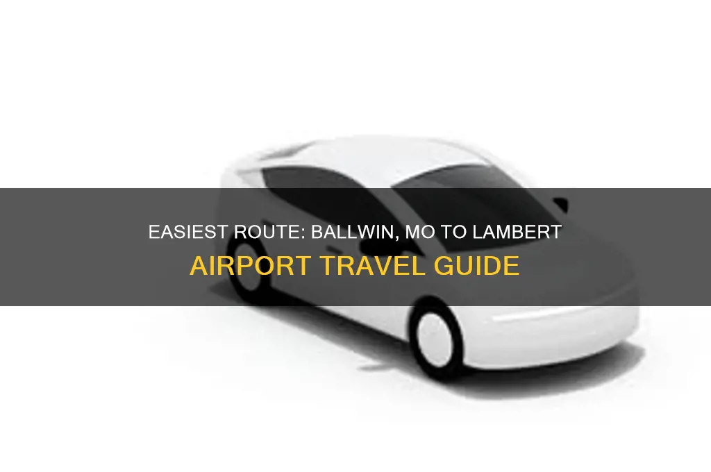 how to get from ballwin mo to lanbart airport