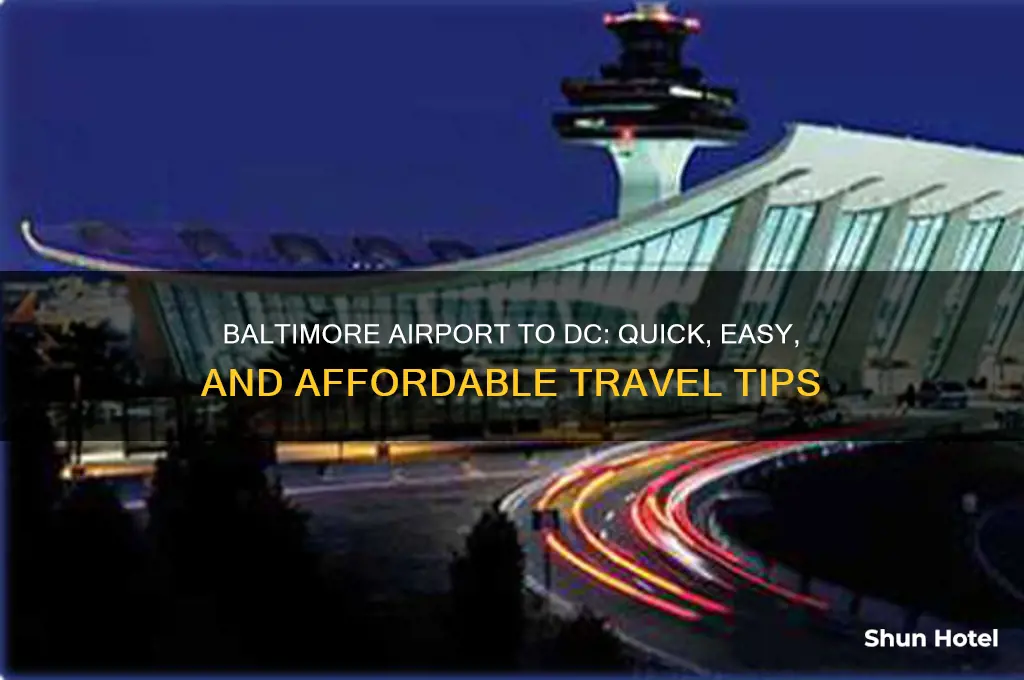 how to get from baltimore airport to dc
