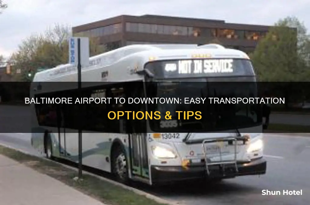 how to get from baltimore airport to downtown
