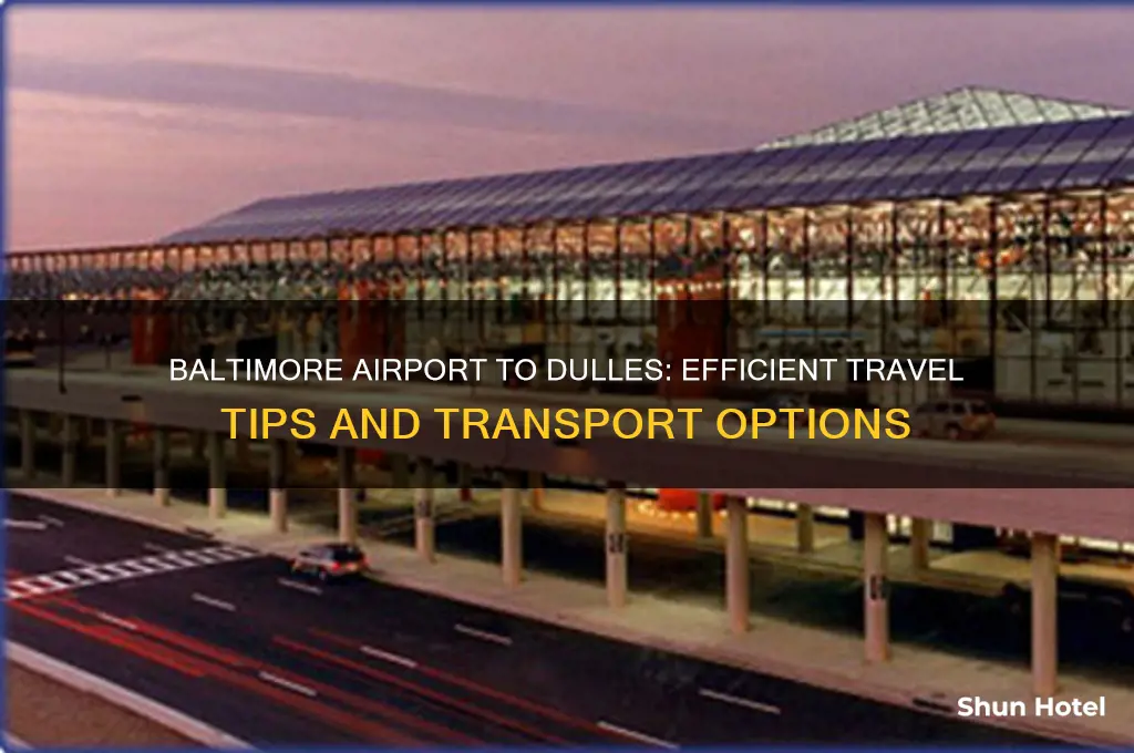 how to get from baltimore airport to dulles