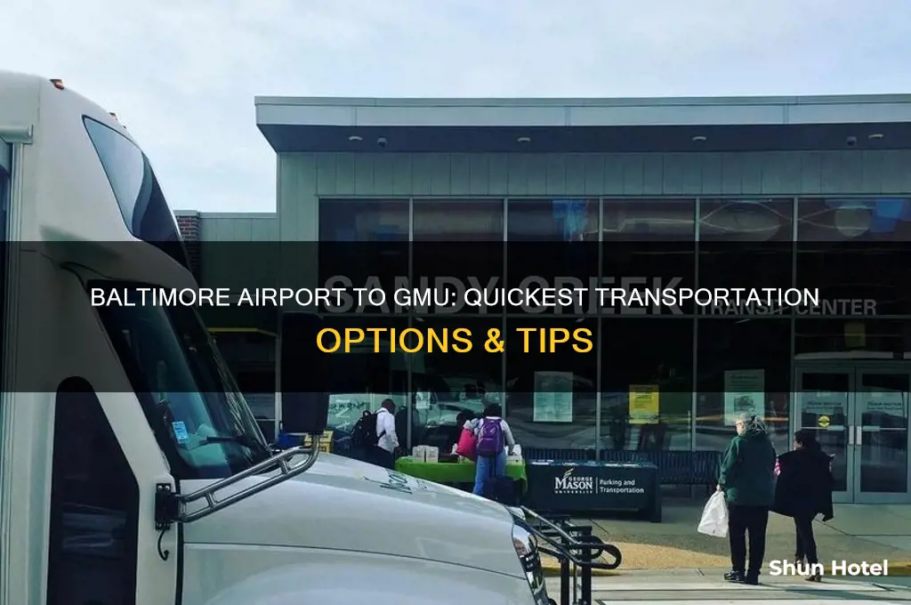 how to get from baltimore airport to gmu