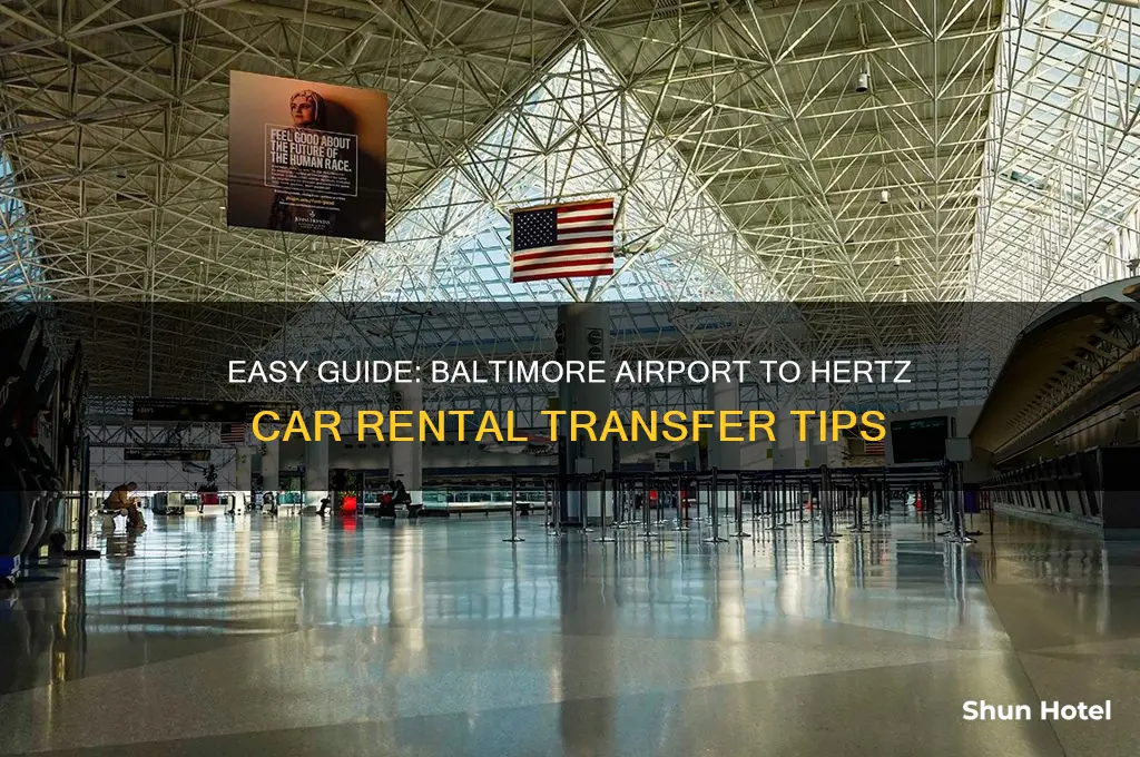 how to get from baltimore airport to hertz