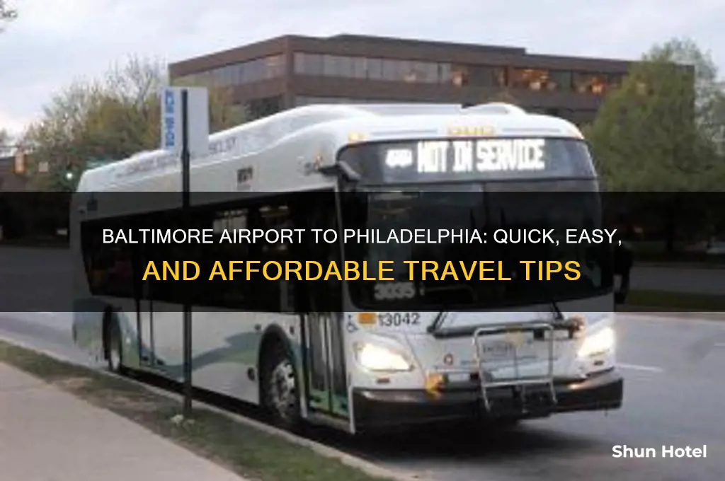 how to get from baltimore airport to philadelphia