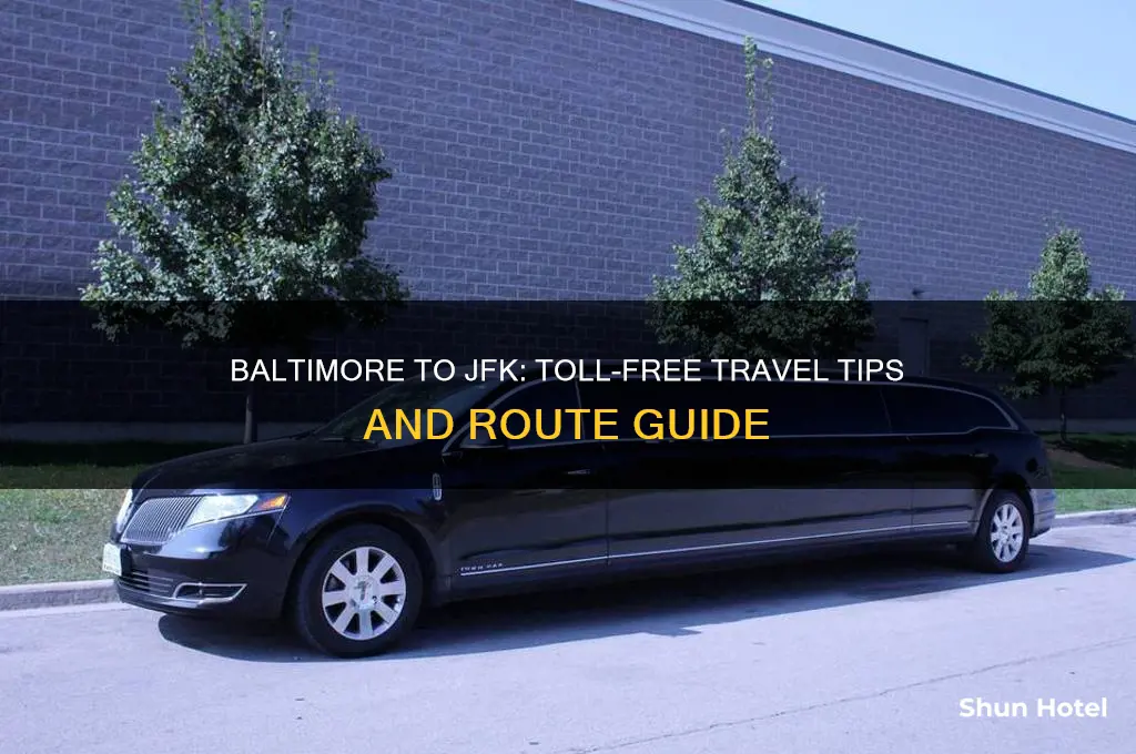 how to get from baltimore to jfk airport avoiding tolls