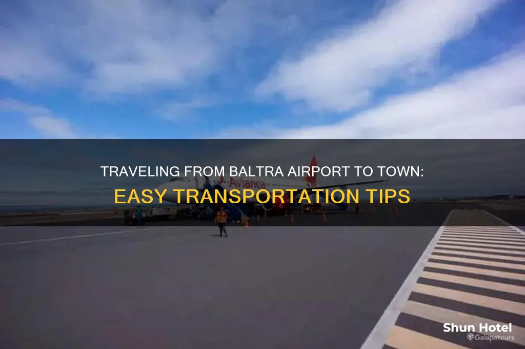 how to get from baltra airport to town