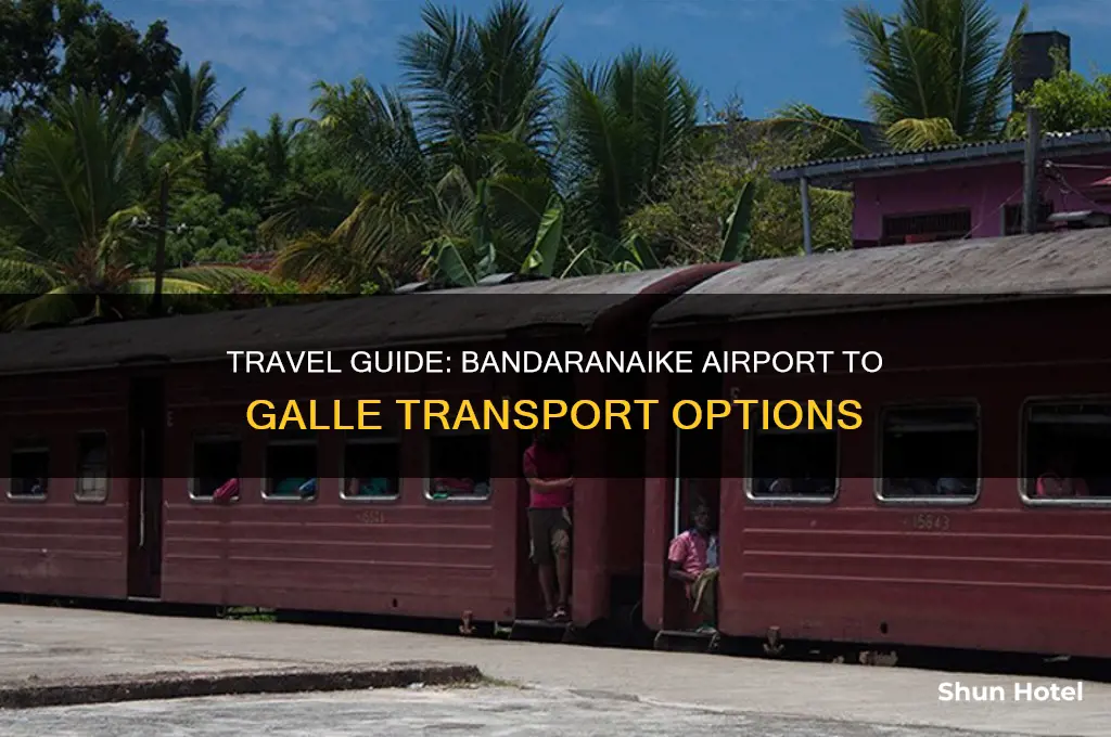 how to get from bandaranaike international airport to galle