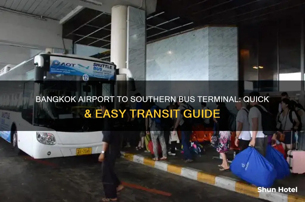 how to get from bangkok airport to southern bus terminal