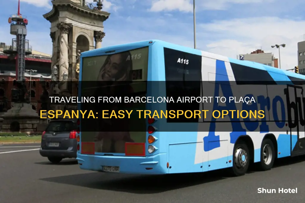 how to get from barcelona airport to placa espanya