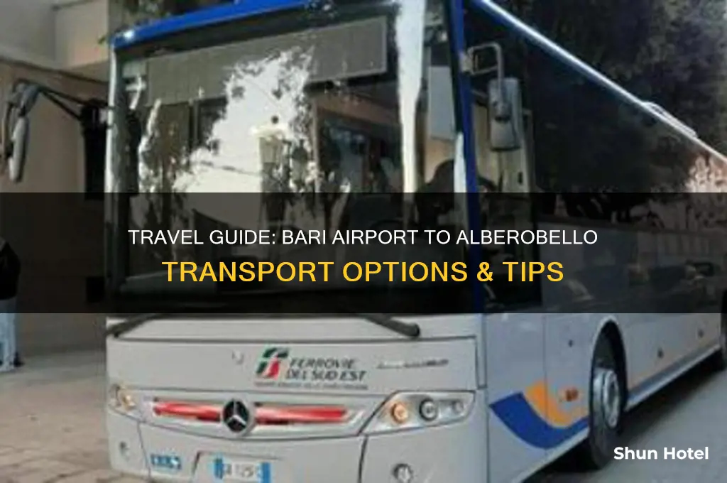 how to get from bari airport to alberobello