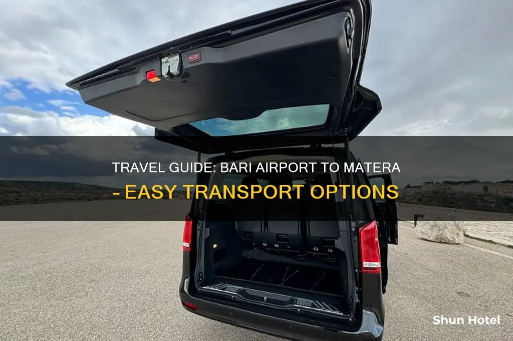 how to get from bari airport to matera