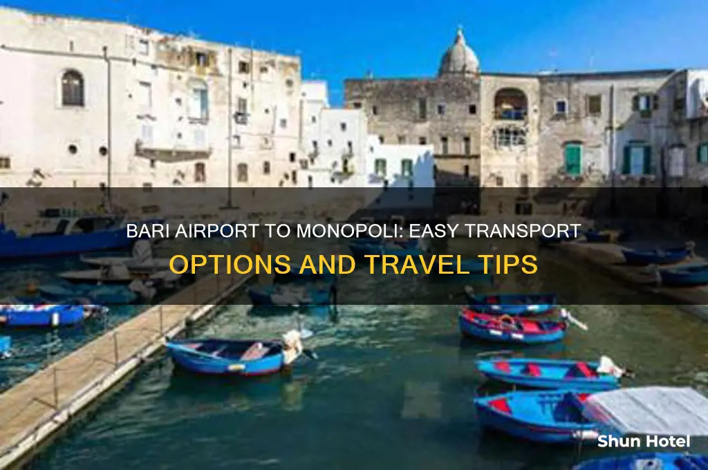 how to get from bari airport to monopoli