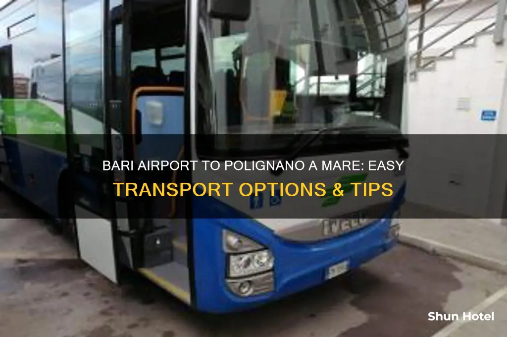 how to get from bari airport to polignano a mare