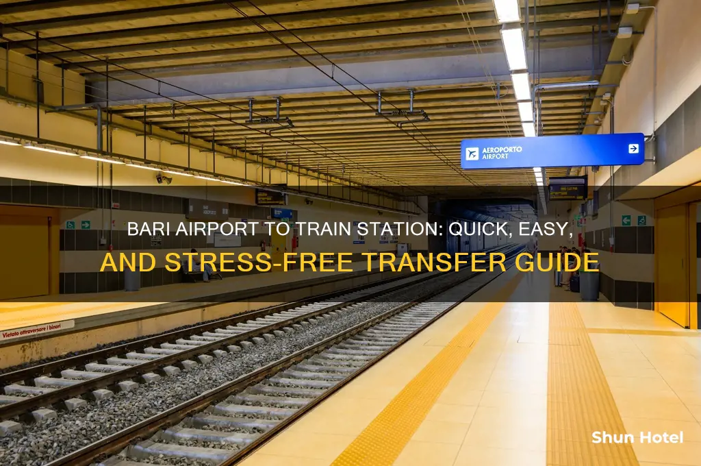how to get from bari airport to train station