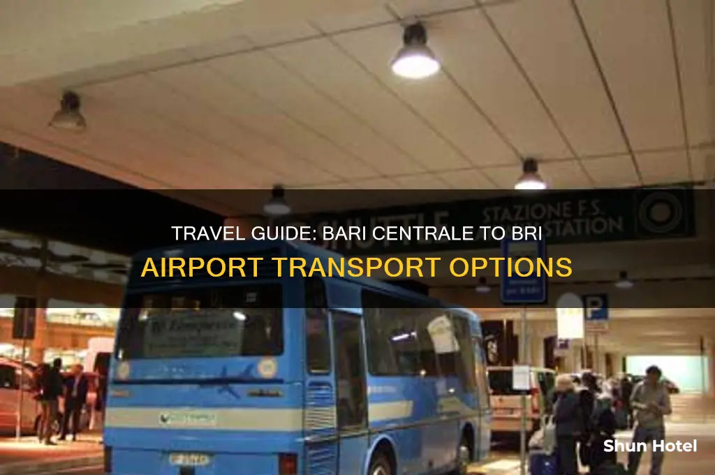 how to get from bari centrale to the bri airport