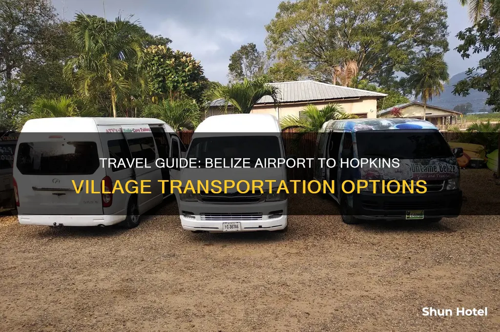 how to get from belize airport to hopkins