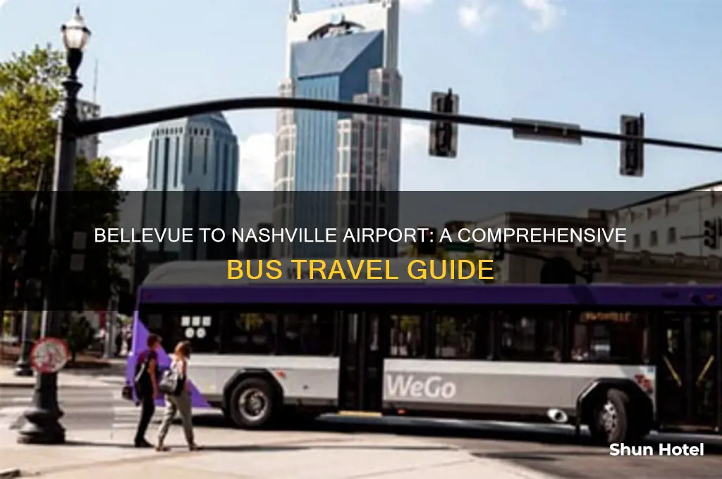 how to get from bellevue to nashville airport by bus